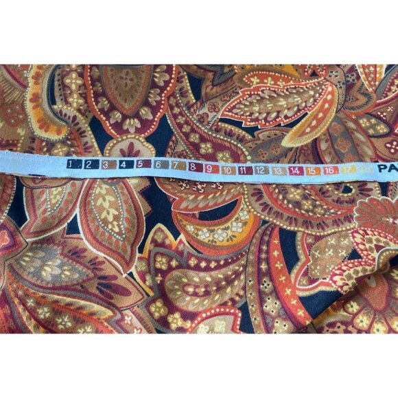 Fall Colored Rust Orange Paisley Pattern Fabric Cotton Blend 44" x 60" BOHO - Picture 3 of 3